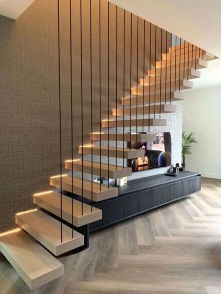 Floating staircase luxury design